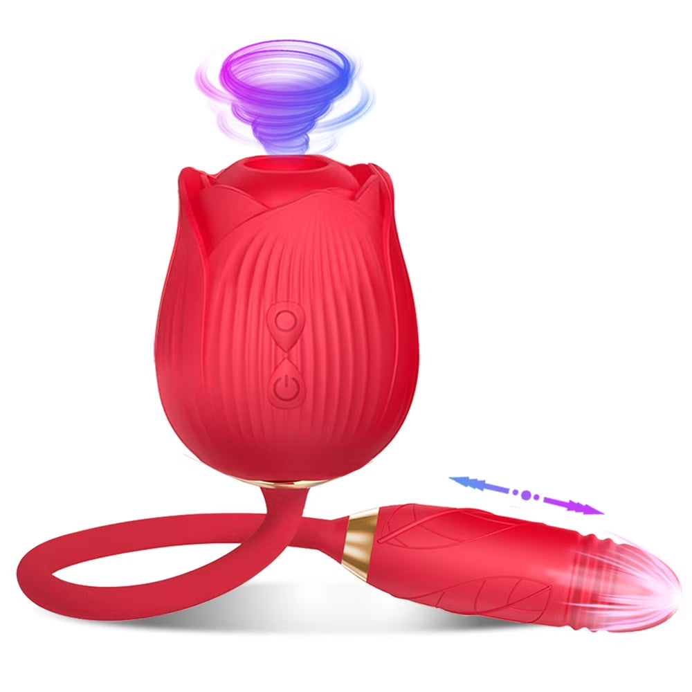TLUDA Rose Toys Sucking Vibrator Thrusting G Spot