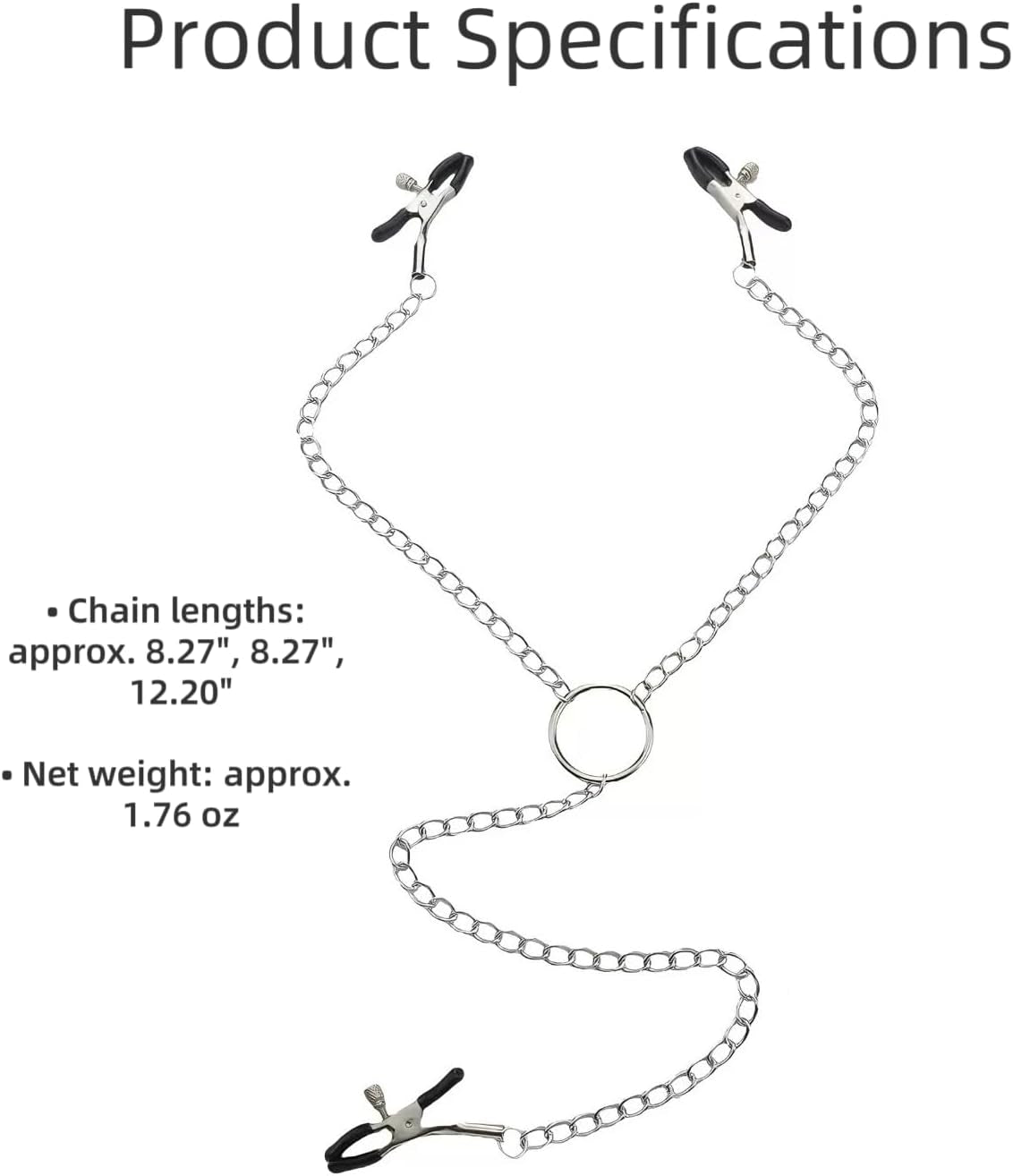 Nipple Clamps Adult Sex Toys ，Clit Clamp Adjustable Non-Piercing Body Chain Clip Jewelry